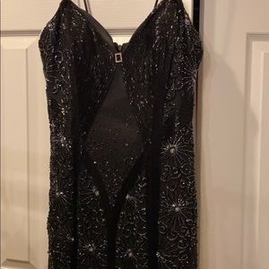 Formal hand beeded evening dress